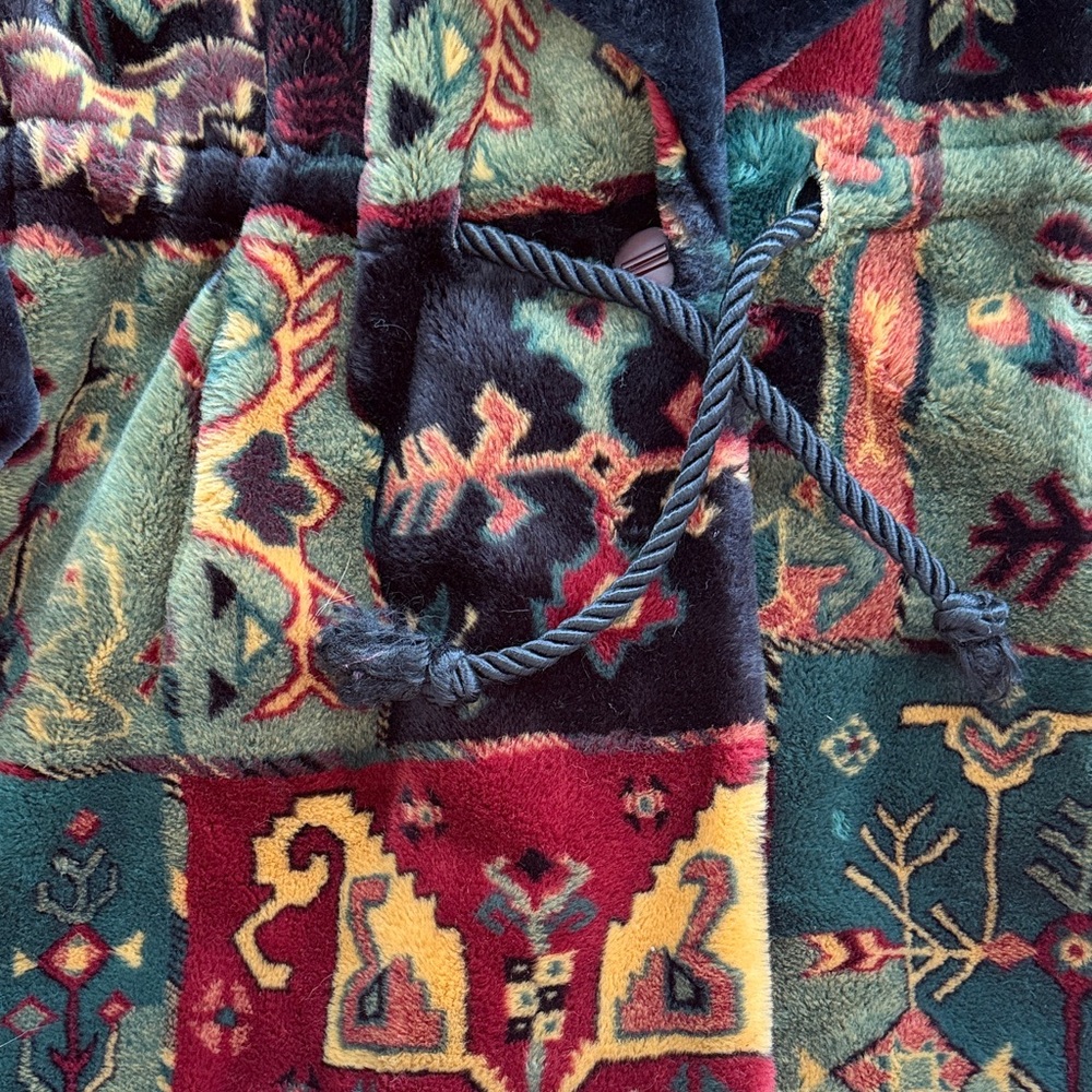 Vintage Tapestry Jacket with Black Collar - Picture 2 of 7